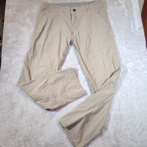 Kuhl Slax Pants Mens 34x34 (33x29) Tan Hiking Outdoor Gorpcore Slacks Climbing